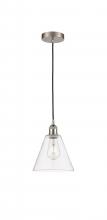 Innovations Lighting 616-1P-SN-GBC-82 - Berkshire - 1 Light - 8 inch - Brushed Satin Nickel - Cord hung - Mini Pendant