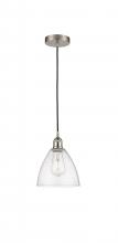 Innovations Lighting 616-1P-SN-GBD-754 - Bristol - 1 Light - 8 inch - Brushed Satin Nickel - Cord hung - Mini Pendant