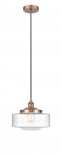 Innovations Lighting 616-1PH-AC-G694-12 - Bridgeton - 1 Light - 12 inch - Antique Copper - Mini Pendant