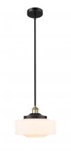 Innovations Lighting 616-1S-BAB-G691-12 - Bridgeton - 1 Light - 12 inch - Black Antique Brass - Stem Hung - Mini Pendant