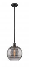 Innovations Lighting 616-1S-BK-G556-12SM - Rochester - 1 Light - 12 inch - Matte Black - Cord hung - Mini Pendant