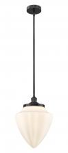 Innovations Lighting 616-1S-BK-G661-12 - Bridgeton - 1 Light - 12 inch - Matte Black - Stem Hung - Mini Pendant