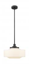 Innovations Lighting 616-1S-BK-G691-16 - Bridgeton - 1 Light - 12 inch - Matte Black - Stem Hung - Mini Pendant