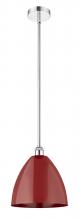 Innovations Lighting 616-1S-PC-MBD-12-RD - Plymouth - 1 Light - 12 inch - Polished Chrome - Cord hung - Mini Pendant