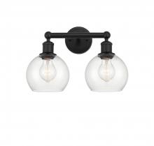 Innovations Lighting 616-2W-BK-G122-6 - Athens - 2 Light - 15 inch - Matte Black - Bath Vanity Light