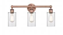 Innovations Lighting 616-3W-AC-G802 - Clymer - 3 Light - 22 inch - Antique Copper - Bath Vanity Light