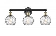  616-3W-BAB-G1215-6 - Athens Water Glass - 3 Light - 24 inch - Black Antique Brass - Bath Vanity Light