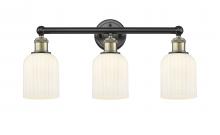  616-3W-BAB-G559-5GWH - Bridal Veil - 3 Light - 23 inch - Black Antique Brass - Bath Vanity Light