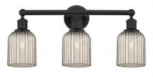  616-3W-BK-G559-5ME - Bridal Veil - 3 Light - 23 inch - Matte Black - Bath Vanity Light