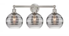  616-3W-SN-G556-8SM - Rochester - 3 Light - 26 inch - Satin Nickel - Bath Vanity Light