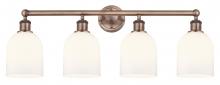  616-4W-AC-G558-6GWH - Bella - 4 Light - 33 inch - Antique Copper - Bath Vanity Light