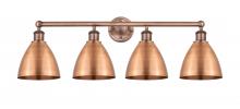  616-4W-AC-MBD-75-AC - Bristol - 4 Light - 35 inch - Antique Copper - Bath Vanity Light