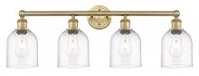  616-4W-BB-G558-6CL - Bella - 4 Light - 33 inch - Brushed Brass - Bath Vanity Light