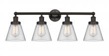  616-4W-OB-G62 - Cone - 4 Light - 33 inch - Oil Rubbed Bronze - Bath Vanity Light