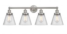  616-4W-SN-G64 - Cone - 4 Light - 33 inch - Brushed Satin Nickel - Bath Vanity Light