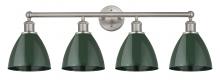 Innovations Lighting 616-4W-SN-MBD-75-GR - Plymouth - 4 Light - 35 inch - Satin Nickel - Bath Vanity Light