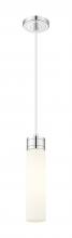  617-1P-PC-G617-11WH - Boreas - 1 Light - 3 inch - Polished Chrome - Cord Hung - Mini Pendant