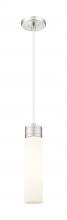  617-1P-SN-G617-11WH - Boreas - 1 Light - 3 inch - Satin Nickel - Cord Hung - Mini Pendant