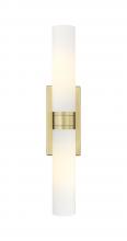  617-2W-BB-G617-11SWH - Boreas - 2 Light - 24 inch - Brushed Brass - Bath Vanity Light