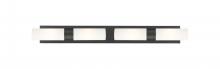 Innovations Lighting 617S-4W-BK-G617-8SWH - Boreas - 4 Light - 39 inch - Matte Black - Bath Vanity Light