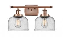 Innovations Lighting 916-2W-AC-G74 - Bell - 2 Light - 18 inch - Antique Copper - Bath Vanity Light