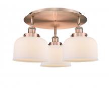  916-3C-AC-G71 - Cone - 3 Light - 20 inch - Antique Copper - Flush Mount