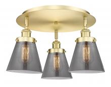 Innovations Lighting 916-3C-SG-G63 - Cone - 3 Light - 18 inch - Satin Gold - Flush Mount