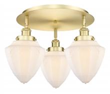 Innovations Lighting 916-3C-SG-G661-7 - Bullet - 3 Light - 18 inch - Satin Gold - Flush Mount