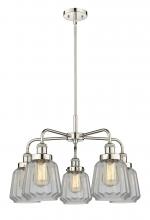 Innovations Lighting 916-5CR-PN-G142 - Chatham - 5 Light - 26 inch - Polished Nickel - Chandelier