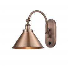 Innovations Lighting 918-1W-AC-M10-AC - Briarcliff - 1 Light - 10 inch - Antique Copper - Sconce