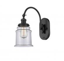 Innovations Lighting 918-1W-BK-G182 - Canton - 1 Light - 7 inch - Matte Black - Sconce