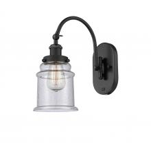 Innovations Lighting 918-1W-BK-G184 - Canton - 1 Light - 7 inch - Matte Black - Sconce