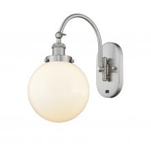 Innovations Lighting 918-1W-SN-G201-8 - Beacon - 1 Light - 8 inch - Brushed Satin Nickel - Sconce