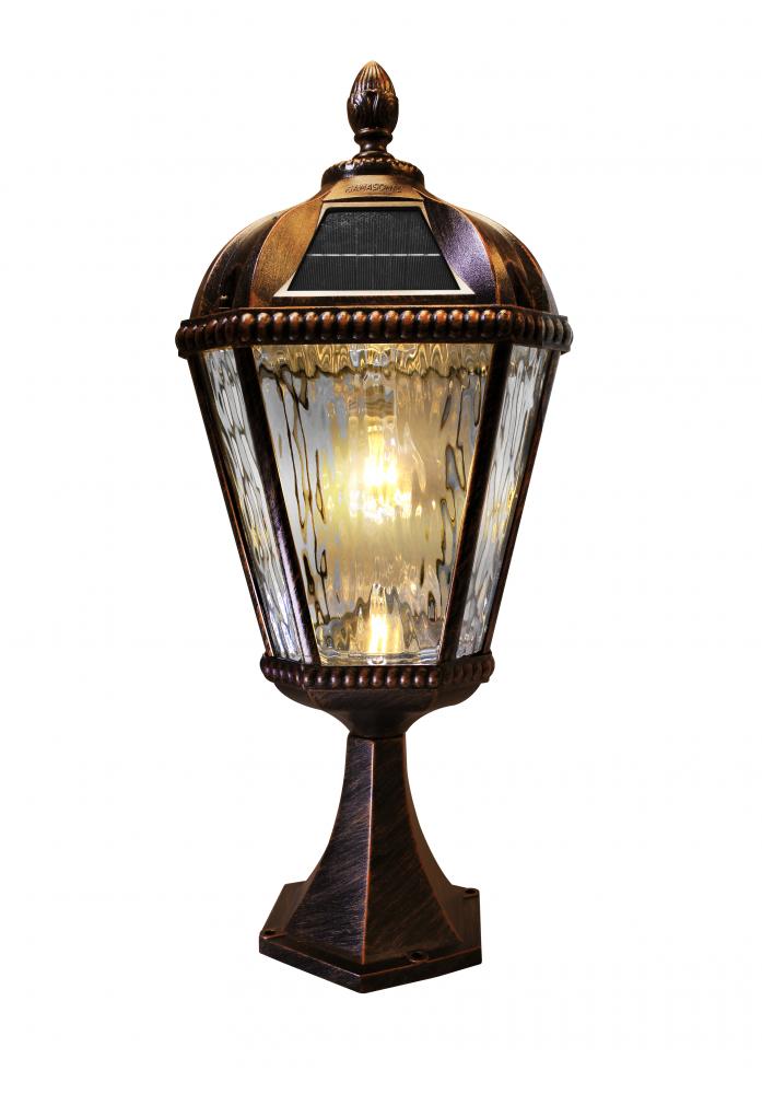 Royal Bulb Solar Lamp - Pier Mount - Brushed Bronze Finish