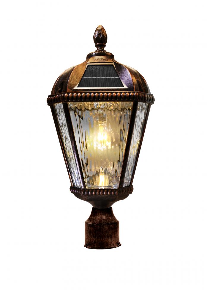 Royal Bulb Solar Lamp - 3 Inch Fitter Mount  - Brushed Bronze Finish