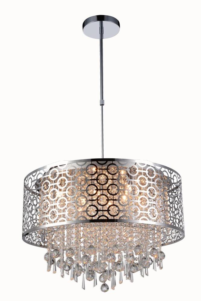 Sterling Collection Chandelier D:23 H:14 Lt:8 Chrome Finish (Royal Cut Crystals)