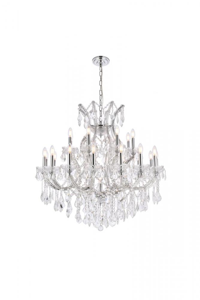 Maria Theresa 24 Light Chrome Chandelier Clear Royal Cut Crystal