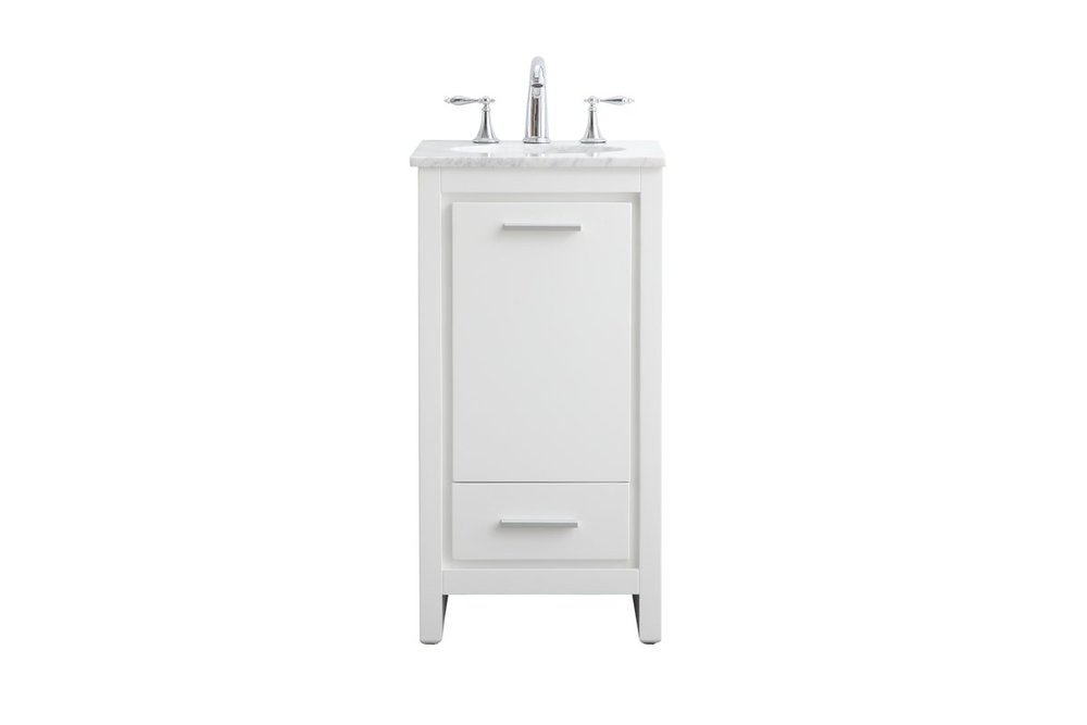 18 in. Single Bathroom Vanity set in white