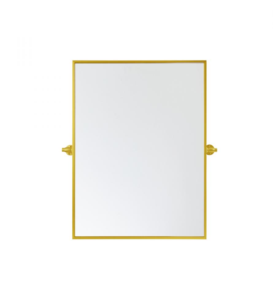 Rectangle Pivot Mirror 24x32 Inch in Silver