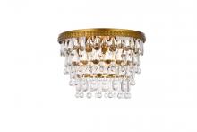 Elegant 1219F15BR/RC - Nordic 3 Lights Brass Flush Mount