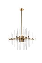 Elegant 2502D27SG - Sienna 27 Inch Crystal Rod Pendant in Gold