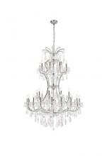 Elegant 2800D46C/RC - Maria Theresa 36 Light Chrome Chandelier Clear Royal Cut Crystal