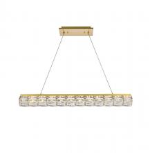 Elegant 3501D36G - Valetta 36 Inch LED Linear Pendant in Gold