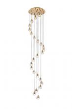 Elegant 3505G19G - Eren 24 Lights Gold Pendant