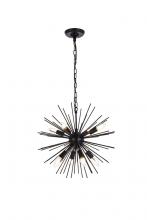  LD5051D20BK - Timber 8 Lights Black Pendant