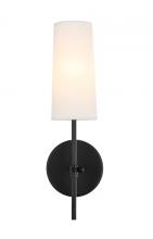 Elegant LD6004W5BK - Mel 1 Light Black and White Shade Wall Sconce