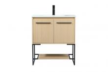 Elegant VF42530MMP - 30 Inch Single Bathroom Vanity in Maple