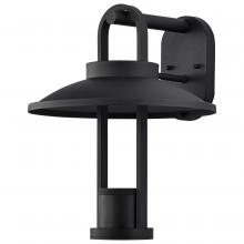 Nuvo 62/1605 - Harriman; 12W LED; Medium Wall Lantern; Matte Black with Aluminum Shade