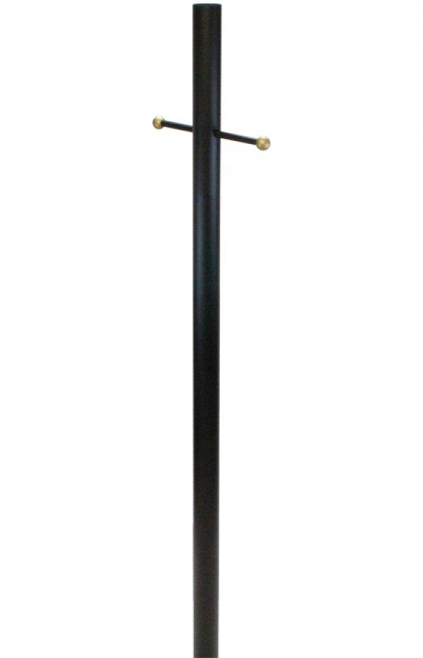 7' ALUM POST 2.95 X .050 X 84" BLACK POST