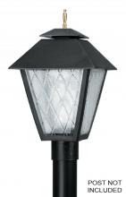 Wave Lighting 110-BK - COLONIAL POST LANTERN BLACK W/CLEAR BEVELED LENS